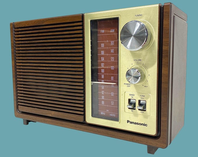 Vintage Panasonic AM/FM Radio Retro 1970s Mid Century Modern + Model ...