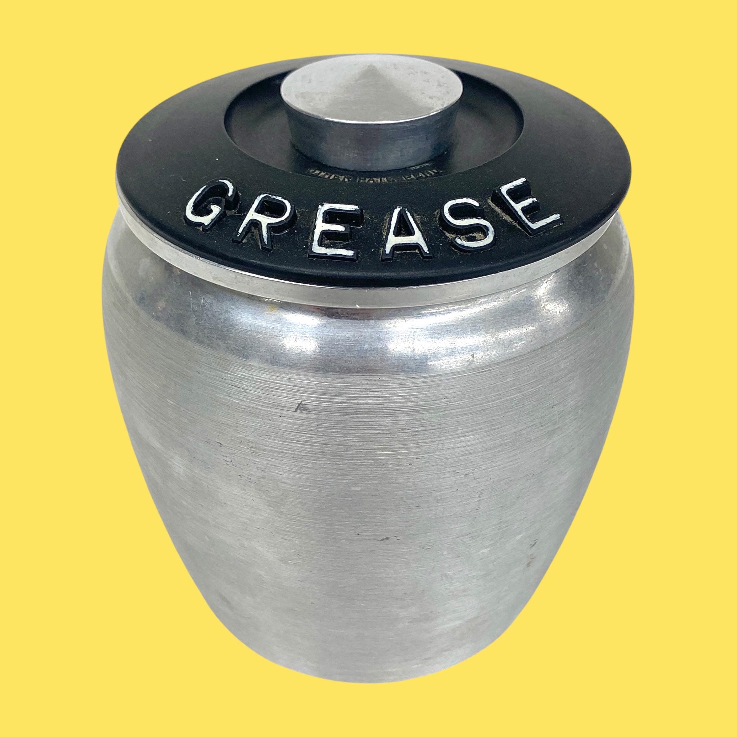 KROMEX キャニスター GREASE Vintage Kromex Grease Canister Retro 1950s Mid Century Farmhouse +