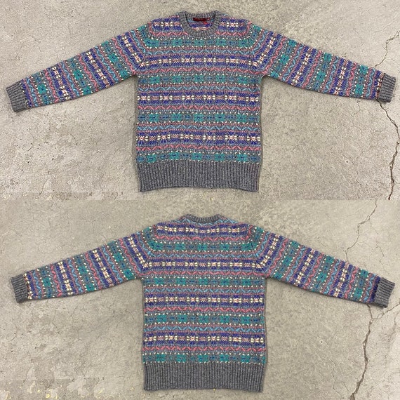 Vintage Chaps-Ralph Lauren Sweater Retro 1980s Pr… - image 2