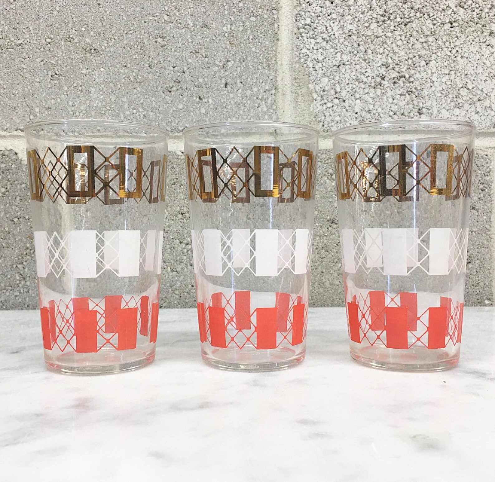 vintage federal drinking glasses