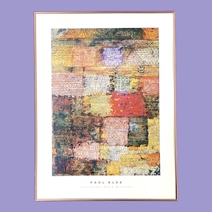 Paul Klee, Slufen I Terrasser 国内未入荷ポスター Vintage Paul Klee Museum Poster 1990s Retro Size 32x24 Florentine