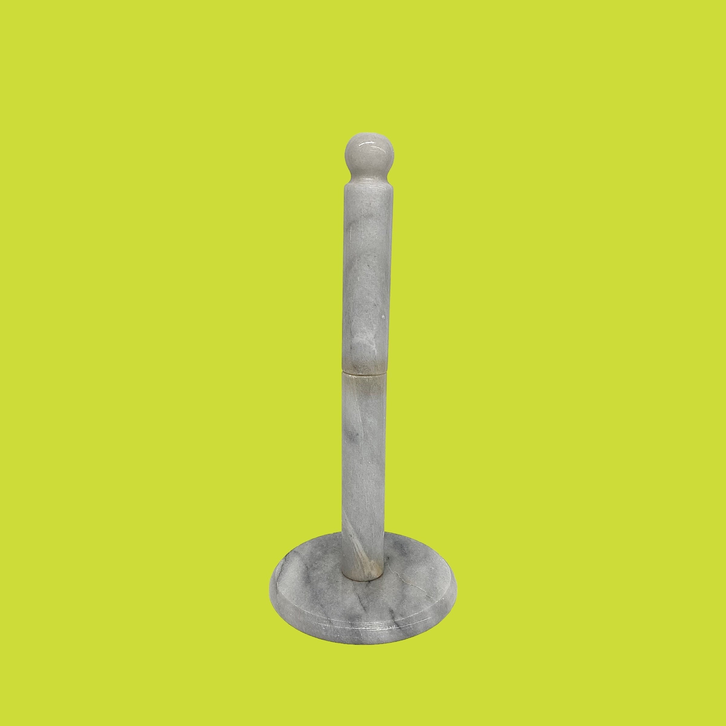 Vintage Solid Carrara Polished Marble Paper Towel Holder Kraft Paper  Classic Kitchen Chef Gift Timeless Bianco Natural Stone Washroom Heavy 