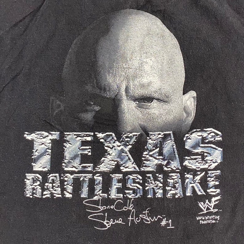 Vintage Stone Cold Steve Austin T-Shirt 1990s Retro Size XXL WWF Don't Trust Anybody Texas Rattlesnake Wrestling Tee Black Cotton image 9