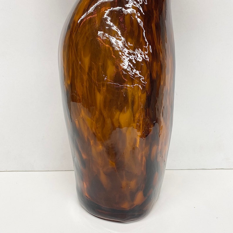 Vintage Murano Torso Vase Retro 1980s Post Modern Italian Art Glass Brown Amber Tortoise Womens Body Silhouette Nude Decor 画像 4