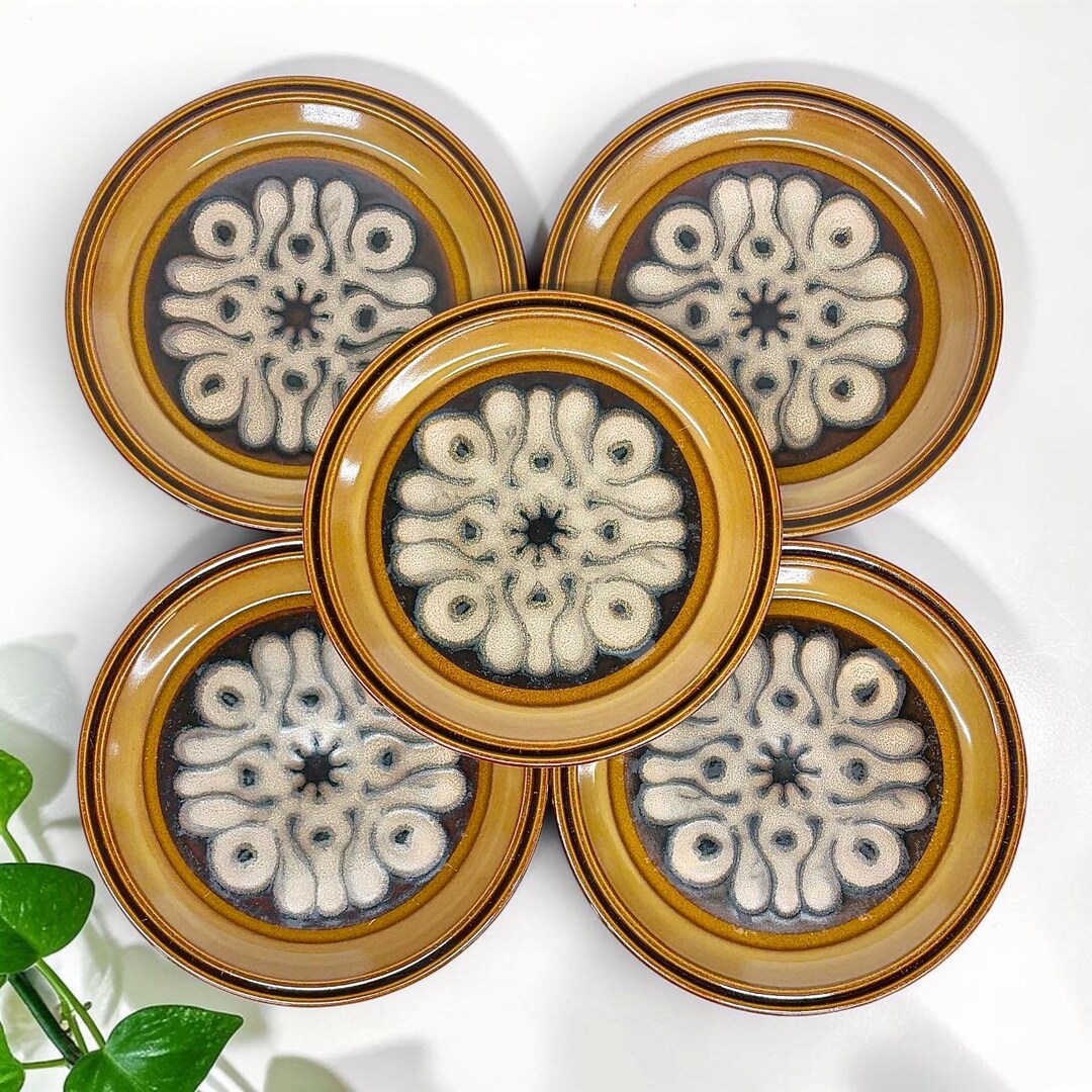 Ruston Plate Vintage Dinner Plates 1970s Retro Size 10.5