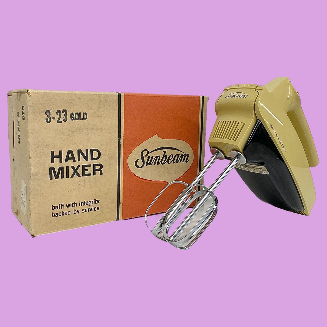 Vintage Sunbeam Hand Mixer Retro 1970s Mid Century Modern WORKS
