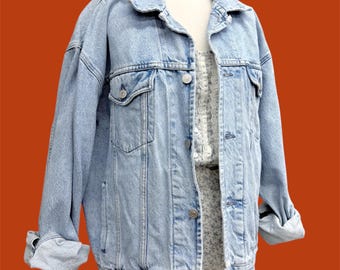 OLD GAP> Denim Trucker Jacket OLD GAP Denim White Trucker Jacket M