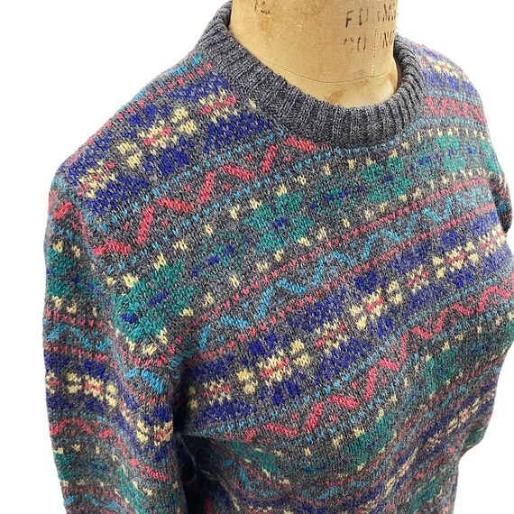 Vintage Chaps-Ralph Lauren Sweater Retro 1980s Pr… - image 7