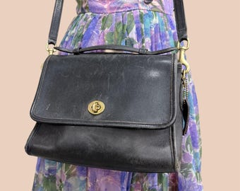 Vintage Coach Bag Retro 1990s Ergo Flap Bag + 9029 + Genuine