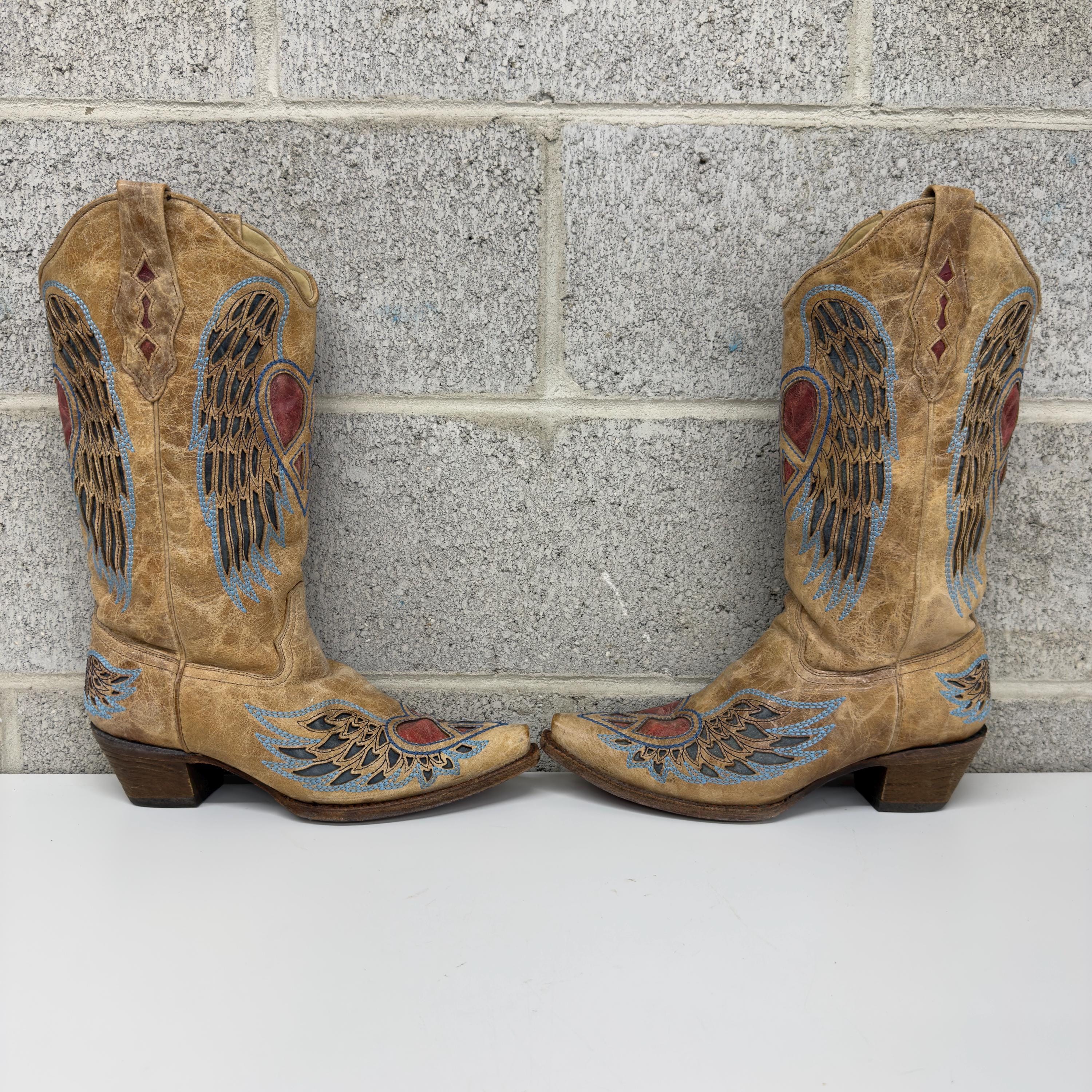 Vintage Cowboy Boots Retro 2000s Y2K + Corral + 1976 + Hearts +