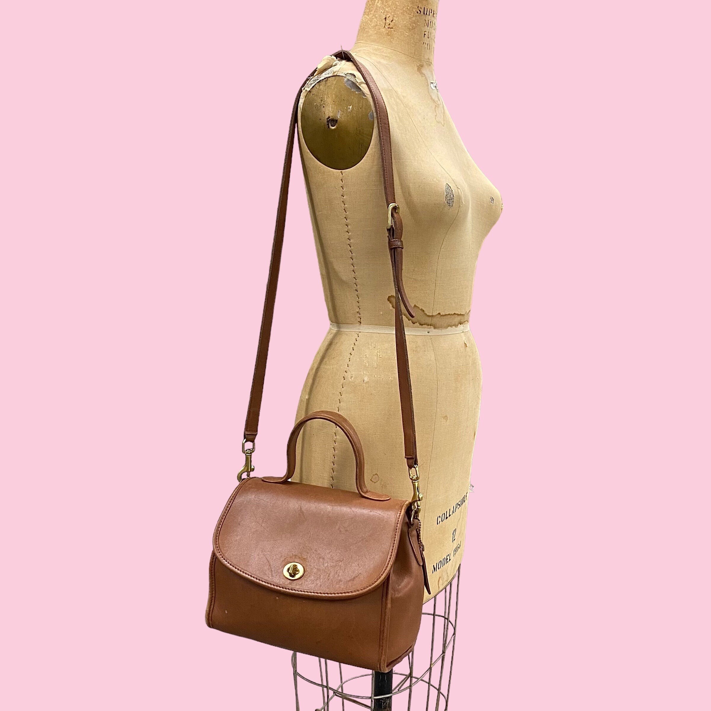 Vintage Coach Manor Bag Retro 1990s Preppy + 9977 + Brown + 