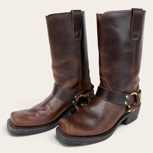 Vintage Square Toe Boots Men - Etsy