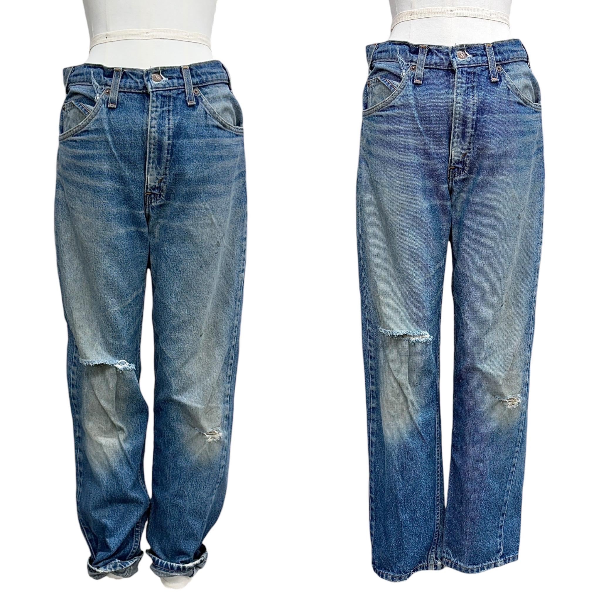 Vintage Levi's 505 Jeans 1990s Retro Unisex Size 32x30 + Orange