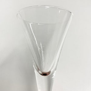 Vintage Cocktail Glasses Retro 1970s Mid Century Modern Clear Glass Black Stems Set of 5 Sherry or Wine Barware Drinking image 5