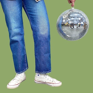 Vintage Disco Ball Retro 2000s Y2K + Size 37.5&quot; D + Mirror Tiles + Sphere Shaped + Hanging Party Decor + Decoration + Sun Catcher + Art Ball