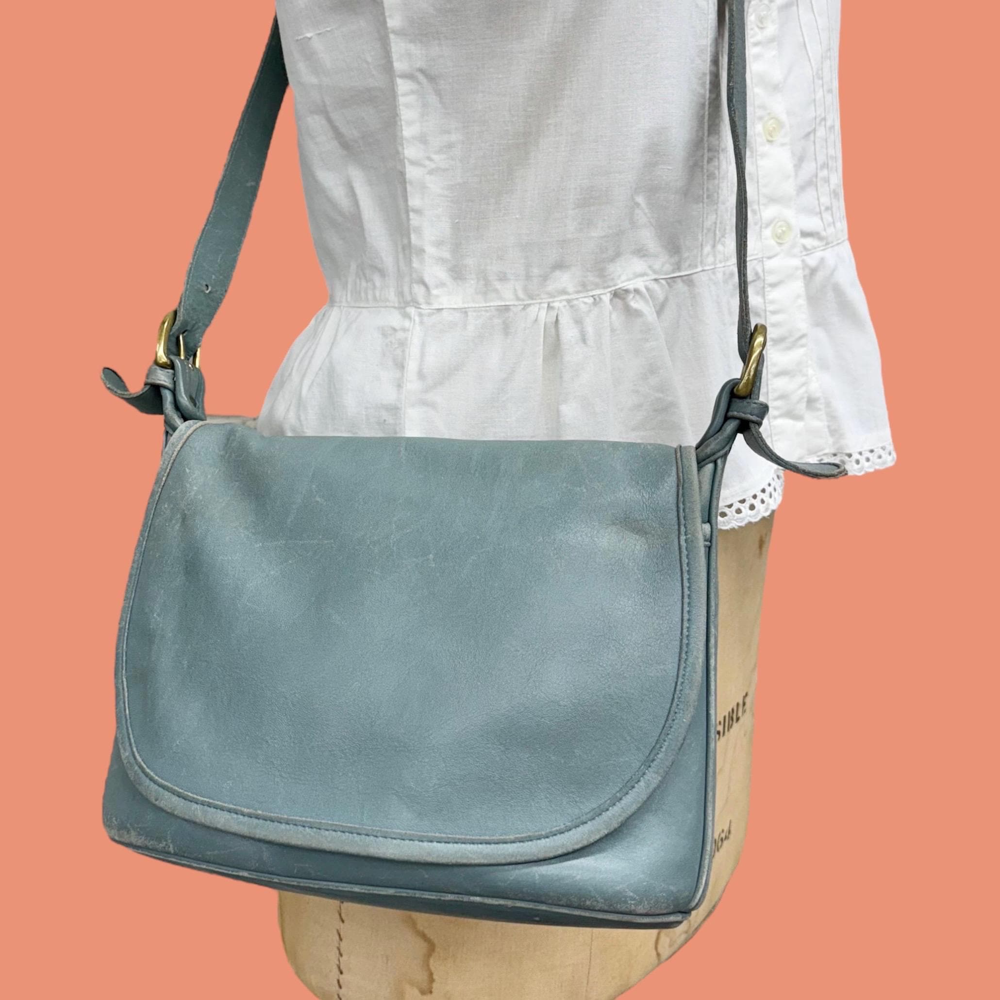 Vintage Coach Fletcher Flap Bag Retro 1990s RARE + Preppy +