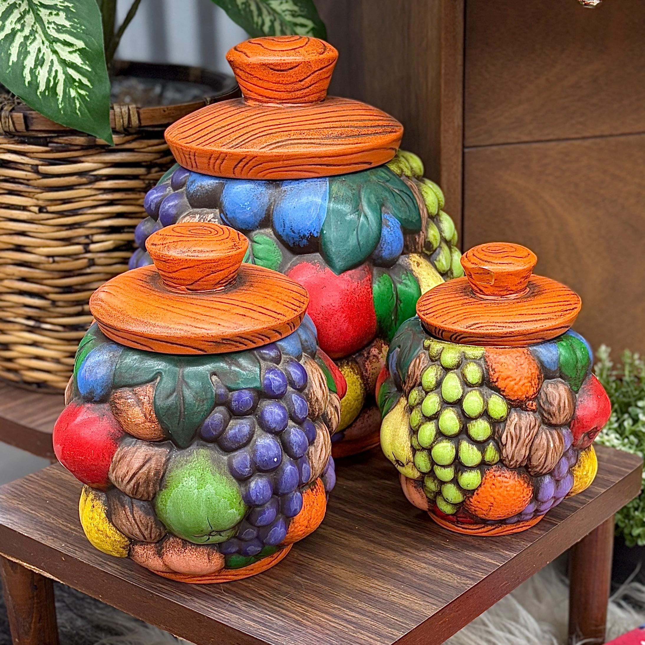 70s Fruit Canisters - Etsy