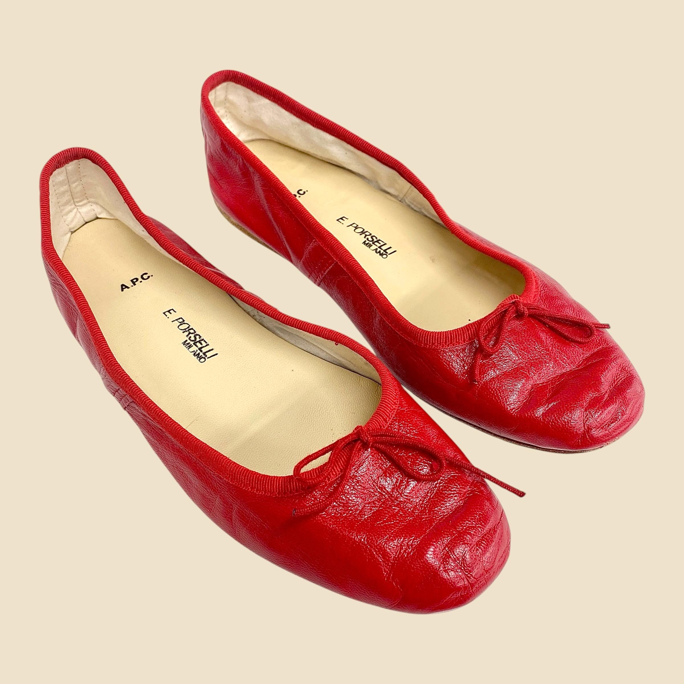 Vintage Ballet Flats Retro 2000s A.P.C X E.porselli Milano + Size 