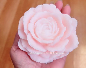 Extra Large 3D Rose Silicone Mold, Candle & Soap Making (4.5 x 2.58 inches)