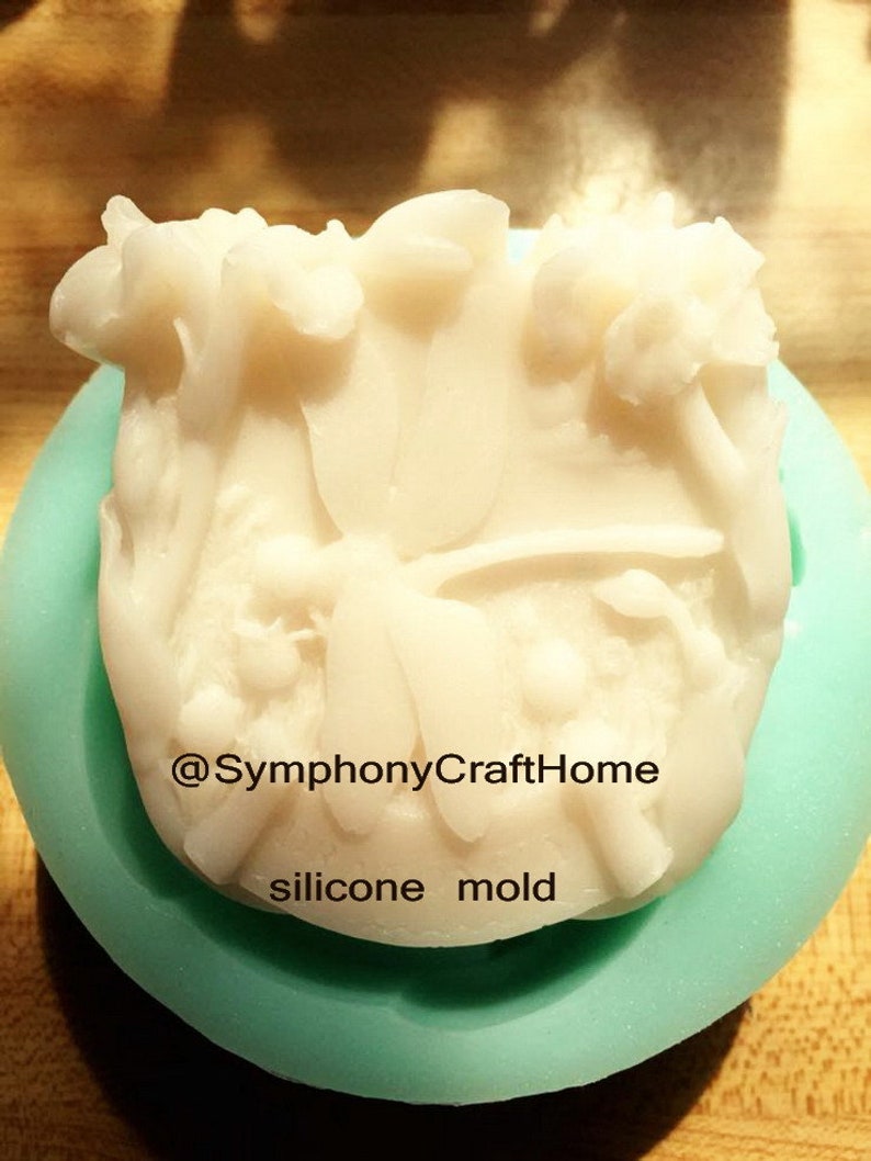 spring mold # flower dragonfly mold flower and dragonfly mold Dragonfly mold silicone soap mold resin mold soap mold