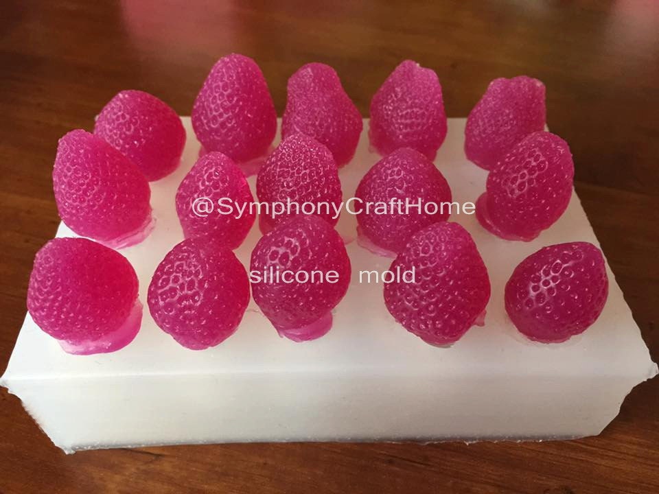 3D strawberry mold, mini strawberry mold, #strawberry silicone mold,  #DIYmold, embed mold, silicone mold, fruit mold, cupcake top,resin mold