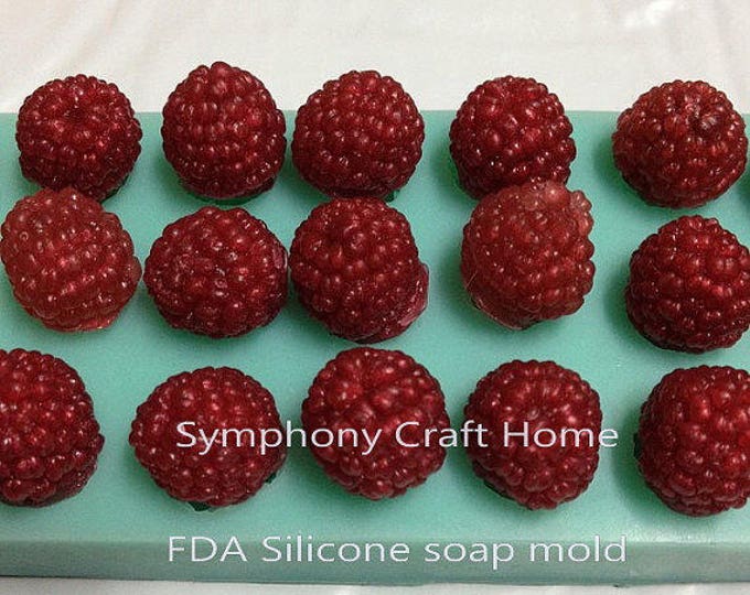 Raspberries silicone mold,#fruit mold, #berries silicone mold, embed fruit mold, #raspberry mold, #sugarcraft mold, fondant mold, resin mold