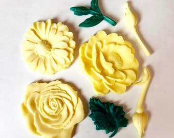 Rose flowers sugar mold. fondant flowers mold. resin mold. decor large rose mold. chocolate cake mold. soap mold. craft mold