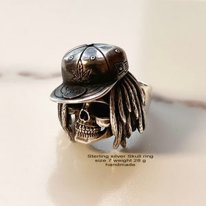 sterling silver skull ring, statement ring. skull ring, 925 silver skull ring, Unique Ring, skull silver gift jewelry