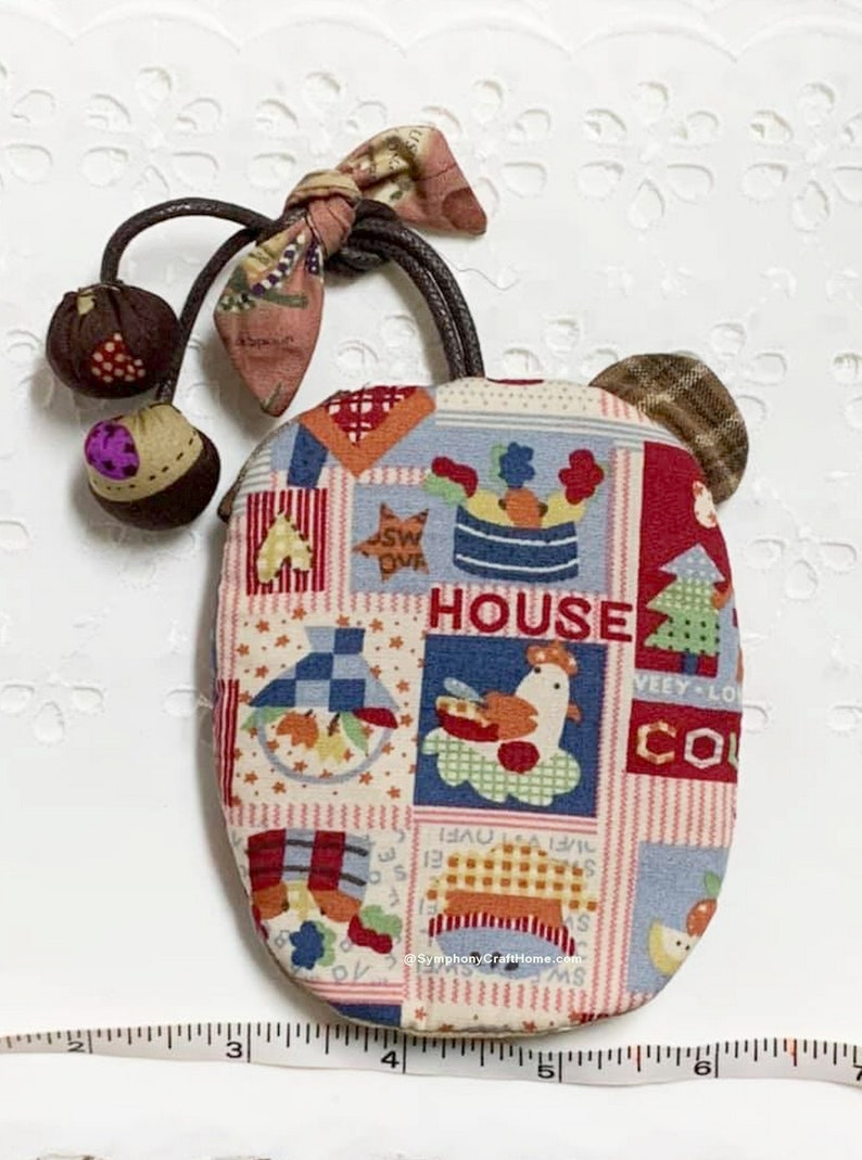 patchwork key cover Japanese cotton fabric cute handmade key holder Key holder patchwork cute bear key case gift handmade key cover