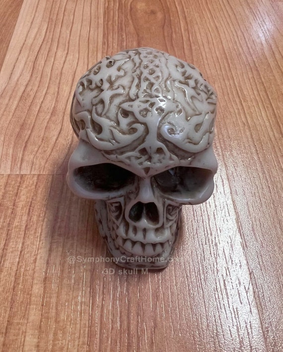 Celtic skull, 3D skull mold, skull mold, Halloween mold, fancy skull,  silicone