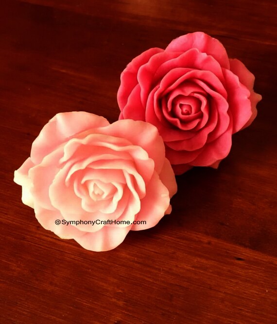 3D Rose Silicone Molds 2PCS Big Rose Resin Candle Mold Bloom Flower Silicone  Fondant Mold for Handmade Chocolate Candy Cake Dessert Soap Wax Candle  Polymer Clay Art Craft 2 Rose