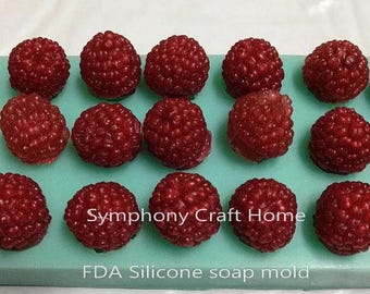 Raspberry Silicone Mold: 24-Cavity Food Grade Sugarcraft Mold