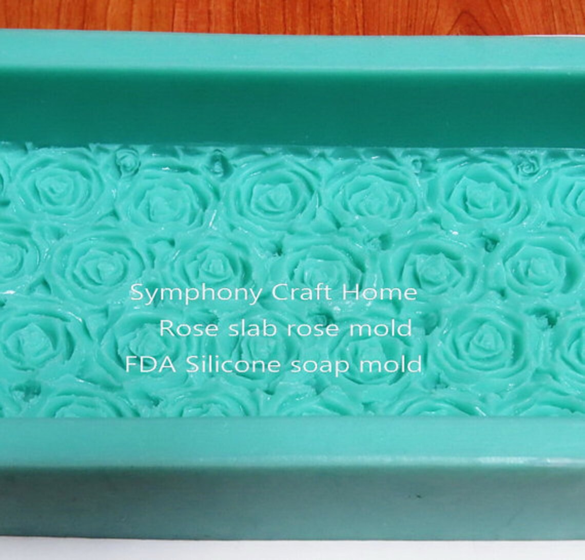 Rose Slab Silicone Mold rose soap mold rose tray molds Etsy