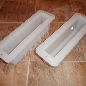 2 tall and skinny silicone mold.  skinny loaf cold process soap mold. soap mold supply. silicone loaf mold. handmade soap loaf mold