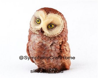 3D owl mold, owl silicone mold, animal silicone mold, owl resin mold, bird mold, candle mold #owl mold