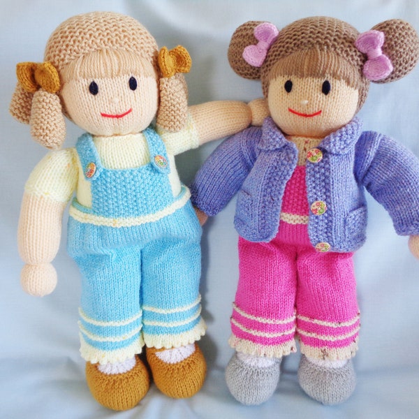 Doll Knitting Pattern, Instant Digital Download, Knitted Doll Pattern, Doll making tutorial, Veronica 2, English Language Pattern