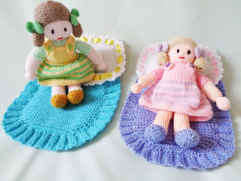 Doll Knitting Pattern Doll in Bed sleeping bag Knitting Etsy