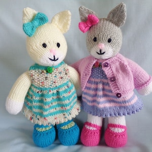 Cat Knitting Pattern, Instant Digital Download, Knitted Cat Pattern, Little Dazzler Cat: Katerina, English Language Pattern