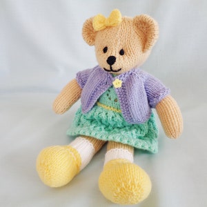 Teddy Bear Knitting Pattern, Instant Digital Download, Bethann Bear, Teddy bear making tutorial, Soft Toy English Language Pattern