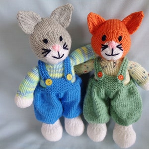 Cat Knitting Pattern, Instant Digital Download, Knitted Cat Pattern, Little Dazzler Cat: Tom, English Language Pattern