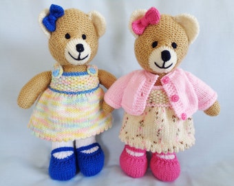 Teddy Bear Knitting Pattern, Instant Digital Download, Maisie Bear, Knitted Teddy bear, Knitted Bear tutorial, English Language Pattern