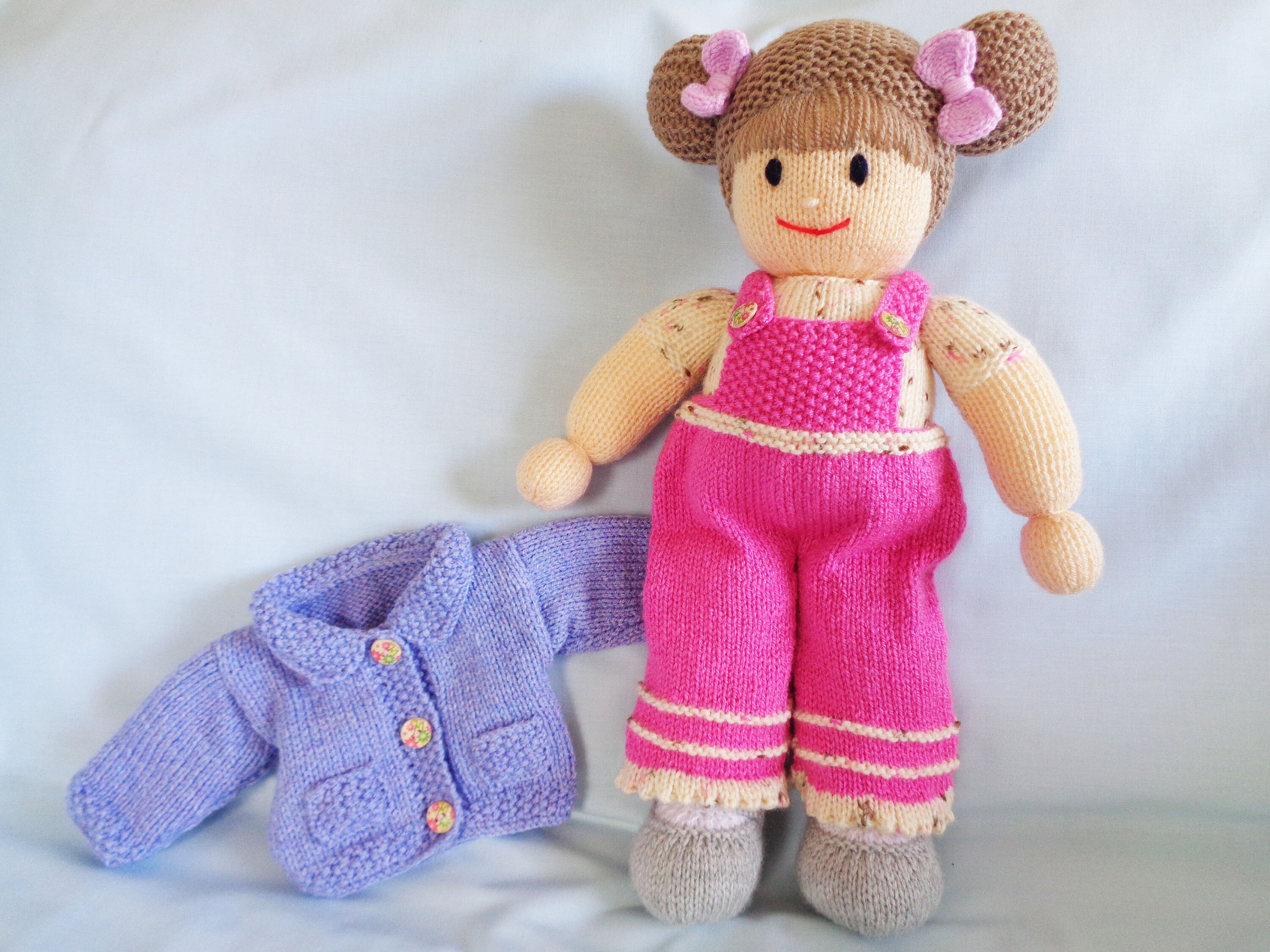 Doll Knitting Pattern Instant Digital Download Knitted Doll Etsy UK