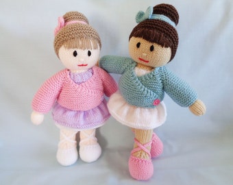 Doll Knitting Pattern, Instant Digital Download, Ballerina Doll Pattern, Little Dazzler Doll: Isabella, Doll English Language Pattern