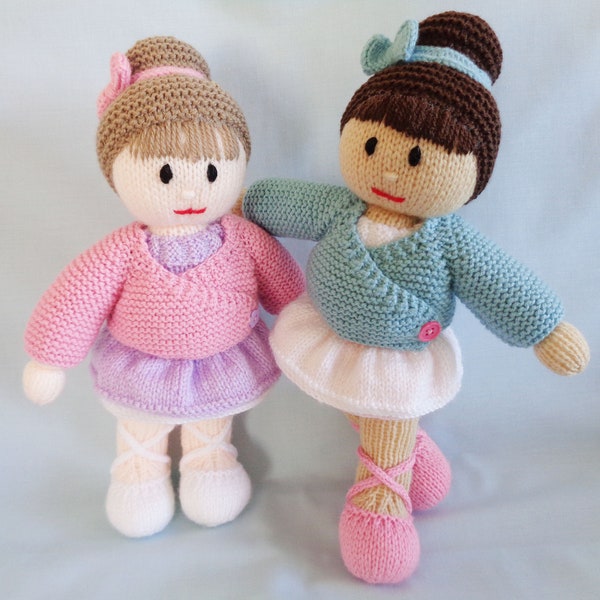 Doll Knitting Pattern, Instant Digital Download, Ballerina Doll Pattern, Little Dazzler Doll: Isabella, Doll English Language Pattern