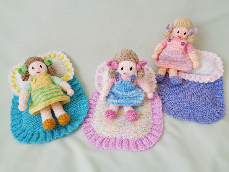 Doll Knitting Pattern Doll in Bed sleeping bag Knitting Etsy