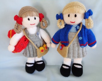 Doll Knitting Pattern, Instant Digital Download, Doll making tutorial, Little Dazzler Doll: Suzie, Soft Toy English Language Pattern