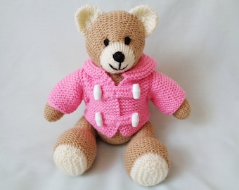 Teddy Bear Knitting Pattern, Instant Digital Download, Little Dazzler Bear Knitting Pattern, English Language knitting pattern