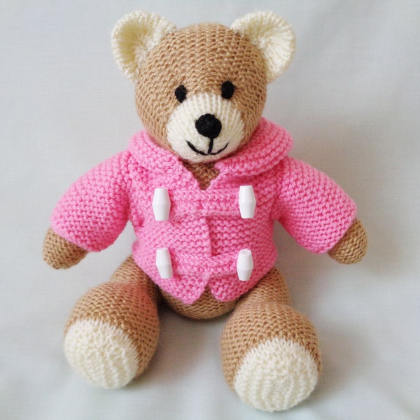 Teddy Bear Knitting Pattern, Instant Digital Download, Little Dazzler Bear Knitting Pattern, English Language knitting pattern