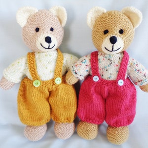 Teddy Bear Knitting Pattern, Instant Digital Download, Billy Bear, Knitted Teddy bear, Knitted Bear tutorial, English Language  Pattern