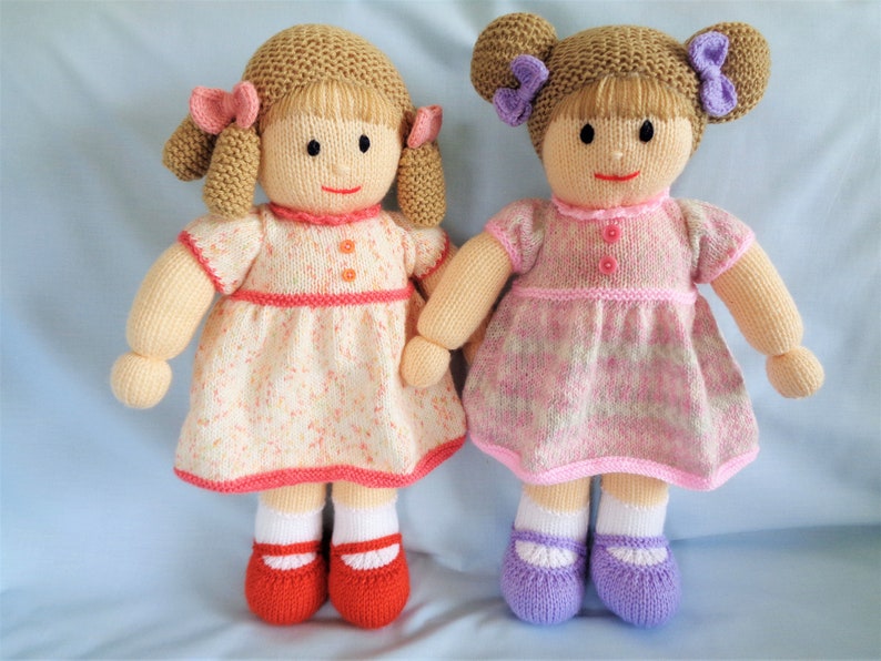 Doll Knitting Pattern, Instant Digital Download, Knitted Doll Pattern, Little Dazzler Doll: Veronica, English Language Pattern image 1